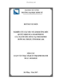 Tóm tắt luận văn Thạc sĩ Quản trị kinh doanh: Nghiên cứu các yếu tố ảnh hưởng đến quyết định mua Smartphone của khách hàng