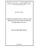 Luận án Tiến sĩ Kỹ thuật: Ổn định đàn hồi phi tuyến của kết cấu công trình dạng tấm vỏ FG-CNTRC có tính tới các biện pháp tăng cứng