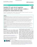 Soluble ST2 and risk of cognitive impairment after acute ischemic stroke: A prospective observational study