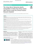 The rising tide of dementia deaths: triangulation of data from three routine data sources using the Clinical Practice Research Datalink