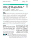 Disability trajectories prior to death for ten leading causes of death among middleaged and older adults in Taiwan