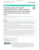 Describing people with cognitive impairment and their complex treatment needs during routine care in the hospital – cross-sectional results of the intersec-CM study