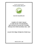 Luận văn Thạc sĩ Quản lý đất đai: Nghiên cứu thực trạng và một số yếu tố ảnh hưởng đến giá đất ở tại huyện Vân Đồn, tỉnh Quảng Ninh giai đoạn 2016-2018