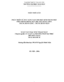 Tóm tắt Luận văn Thạc sĩ Sư phạm: Phát triển tư duy sáng tạo cho học sinh Trung học phổ thông trong dạy học bất đẳng thức trung bình cộng – trung bình nhân