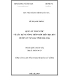 Tóm tắt Luận văn Thạc sĩ Quản lý công: Quản lý nhà nước về xây dựng nông thôn mới trên địa bàn huyện Cư M'gar, tỉnh Đắk Lắk