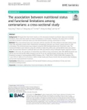 The association between nutritional status and functional limitations among centenarians: A cross-sectional study