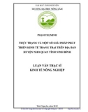 Luận văn Thạc sĩ Kinh tế nông nghiệp: Thực trạng và một số giải pháp phát triển kinh tế trang trại trên địa bàn huyện Nho Quan tỉnh Ninh Bình