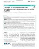 Outcomes of advance care directives after admission to a long-term care home: DNR the DNH?