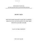 Luận văn Thạc sĩ Kinh tế: Một số giải pháp nhằm đẩy mạnh việc xã hội hóa lĩnh vực cung cấp nước sạch ở vùng nông thôn tỉnh Tiền Giang đến năm 2020