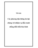 Tiểu luận Các phương tiện thông tin đại chúng với nhiệm vụ đấu tranh chống diễn biến hòa bình