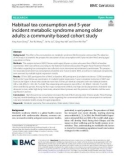 Habitual tea consumption and 5-year incident metabolic syndrome among older adults: A community-based cohort study