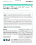 Descriptors of living alone for elders: Based on Turkey national data