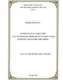 Luận án Tiến sĩ Quản lý Giáo dục: Cơ sở lí luận và thực tiễn của tự đánh giá trong quản lý chất lượng ở trường trung học phổ thông