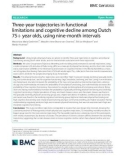 Three-year trajectories in functional limitations and cognitive decline among Dutch 75+ year olds, using nine-month intervals