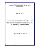 Luận văn Thạc sĩ Kinh tế: Nghiên cứu sự ảnh hưởng của công bằng trong tổ chức đến hành vi công dân của nhân viên tại thành phố Hồ Chí Minh