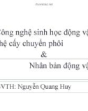 Đề tài: Công nghệ sinh học động vật, công nghệ cấy chuyển phôi và nhân bản động vật