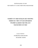 Luận án tiến sĩ Nông nghiệp: Nghiên cứu một số dạng bất thường nhiễm sắc thể Y ở nam giới khám vô sinh tại Bệnh viện Phụ sản thành phố Cần Thơ