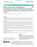 Efects of physician visit frequency for Parkinson's disease treatment on mortality, hospitalization, and costs: A retrospective cohort study