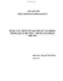 Tiểu luận: Các nhân tố tạo nên sự vận động trong quan hệ Việt - Trung giai đoạn 1986-1991