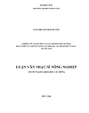 Luận văn Thạc sĩ Nông nghiệp: Nghiên cứu sinh trưởng, phát triển, khả năng chống chịu, năng suất và phẩm chất của một số giống Ngô rau vụ Xuân 2018 tại thành phố Đà Nẵng