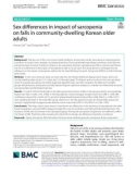 Sex differences in impact of sarcopenia on falls in community-dwelling Korean older adults