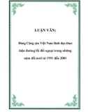 LUẬN VĂN: Đảng Cộng sản Việt Nam lãnh đạo thực hiện đường lối đối