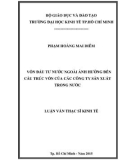 Luận văn Thạc sĩ Kinh tế: Vốn đầu tư nước ngoài ảnh hưởng đến cấu trúc vốn của các công ty sản xuất trong nước