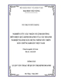 Tóm tắt Luận văn Thạc sĩ Quản trị kinh doanh: Nghiên cứu các nhân tố ảnh hưởng đến hiệu quả kinh doanh của các doanh nghiệp ngành Xây dựng niêm yết trên sàn chứng khoán Việt Nam