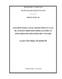 Luận văn Thạc sĩ Kinh tế: Giải pháp nâng cao sự thành công của các dự án phát triển phần mềm tại Công ty phần mềm TMA Solutions đến năm 2020