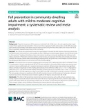 Fall prevention in community-dwelling adults with mild to moderate cognitive impairment: A systematic review and metaanalysis