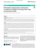 Potentially inappropriate medications in relation to length of nursing home stay among older adults