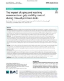 The impact of aging and reaching movements on grip stability control during manual precision tasks