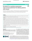 PG-SGA SF in nutrition assessment and survival prediction for elderly patients with cancer