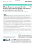 Efects of a person-centred and healthpromoting intervention in home care services– a non-randomized controlled trial