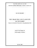 Luận văn Thạc sĩ Xã hội học: Thực trạng việc làm của sinh viên sau tốt nghiệp (Nghiên cứu trường hợp Trường Đại học Công nghiệp Quảng Ninh)