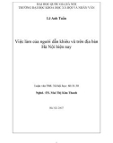 Luận văn Thạc sĩ Xã hội học: Việc làm của người dẫn khiêu vũ trên địa bàn Hà Nội hiện nay