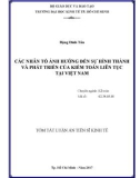 Tóm tắt luận án Tiến sĩ Kinh tế: Các nhân tố ảnh hưởng đến sự hình thành và phát triển của kiểm toán liên tục tại Việt Nam