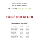 CÁC MÔ HÌNH DU LỊCH