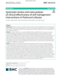 Systematic review and meta-analysis of clinical efectiveness of self-management interventions in Parkinson's disease