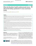 What do Brazilian health professionals know about the frailty syndrome? A cross-sectional study