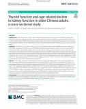 Thyroid function and age-related decline in kidney function in older Chinese adults: A cross-sectional study