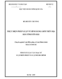 Tóm tắt Luận văn Thạc sĩ Luật Hiến pháp và Luật hành chính: Thực hiện pháp luật về bình đẳng giới trên địa bàn tỉnh Yên Bái