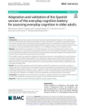 Adaptation and validation of the Spanish version of the everyday cognition battery for assessing everyday cognition in older adults