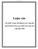 Luận văn: Xác định và quy chế pháp lý của vùng đặc quyền kinh tế theo quy định của Công ước Luật biển 1982