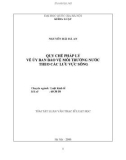 Luận văn Thạc sĩ Luật học: Quy chế pháp lý về Ủy ban bảo vệ môi trường nước theo các lưu vực sông