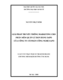 Luận văn Thạc sĩ Quản trị kinh doanh: Giải pháp truyền thông marketing cho phần mềm quản lý bán hàng Sapo của Công ty cổ phần Công nghệ Sapo