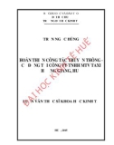 Luận văn Thạc sĩ Khoa học kinh tế: Hoàn thiện công tác truyền thông - Cổ động tại công ty TNHH MTV taxi Hương Giang, Huế