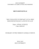 Summary of Phd thesis in Animal science: The utilization of dietary local feed resources for moo lath pig in Laos