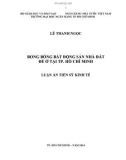 Luận án Tiến sỹ Kinh tế: Bong bóng bất động sản nhà đất để ở tại TP. Hồ Chí Minh