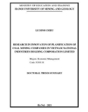 Doctoral thesis summary Economic management: Research in innovaton of planification of coal mining companies in Vietnam national industries holding corporation limited